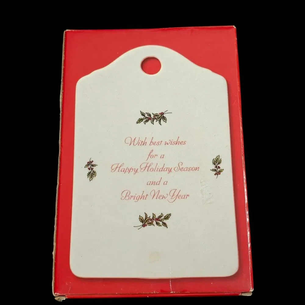Nikko Happy Holidays Ceramic Christmas Tree Snack Cheese Board Japan New in Box